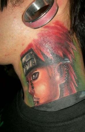 Naruto tetovanie na krk
