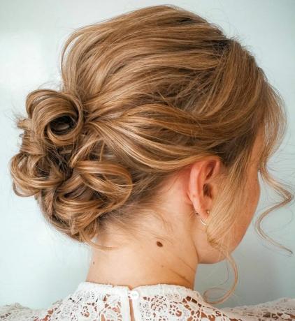 Chic Low Curly Bun