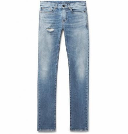 Verontruste denim jeans met skinny pasvorm