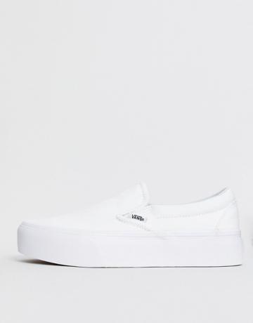 รองเท้าผ้าใบ Vans Classic Slip On สีขาว