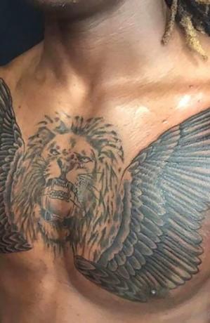Okrídlené tetovanie leva