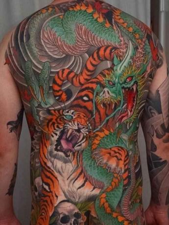Japonské tetovanie Tíger 