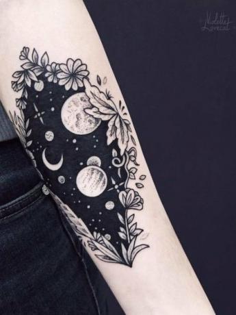 Tatuaj cu stea pentru brațul inferior
