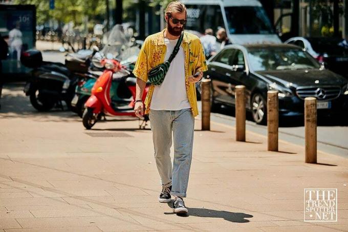 Street Style Milano meeste rõivaste moenädal Ss19 20