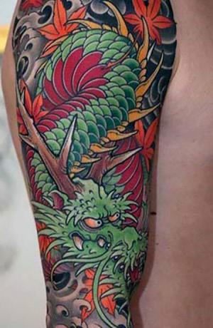 Японски дракон татуировка