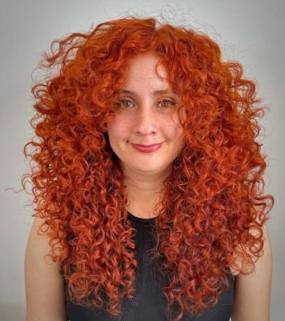 Rich Ginger Red Curly Frizura