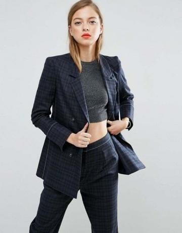 ASOS Mansy Suit Blazer με Contrast Stitch