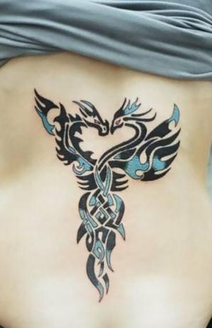 Dragon Phoenix tatovering