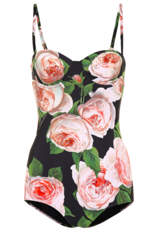 Jednoczęściowy strój kąpielowy Dolce & Gabbana w kwiaty