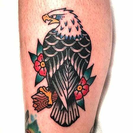 Amerikos tradicinė erelio tatuiruotė 3