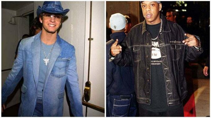 Jeans duplo fashion dos anos 2000