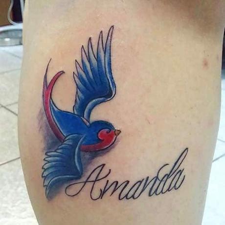 Tetovanie mena vtáka 2