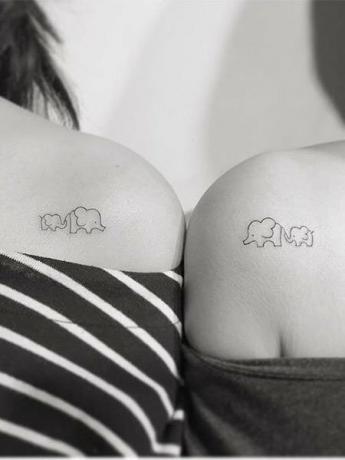 Siostra na ramię Tatuaże
