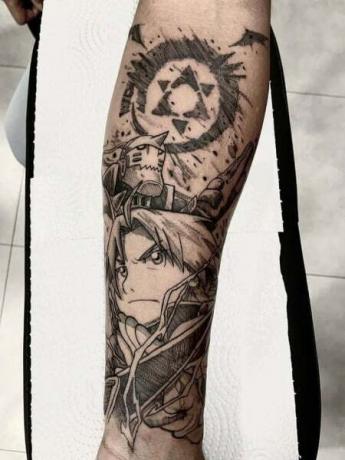 Anime tetování Fullmetal Alchymista