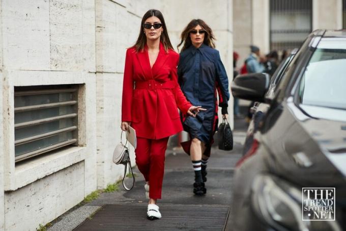 Milan Moda Haftası Aw 2018 Sokak Stili Kadın 158