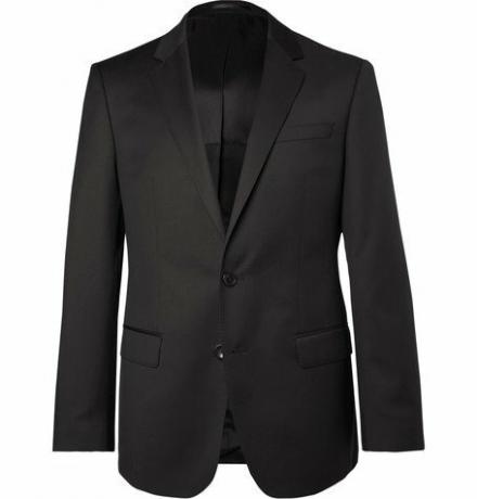 Črna Hayes Slim Fit Super 120s deviška volnena jakna