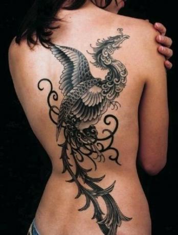 Japansk Phoenix -tatuering