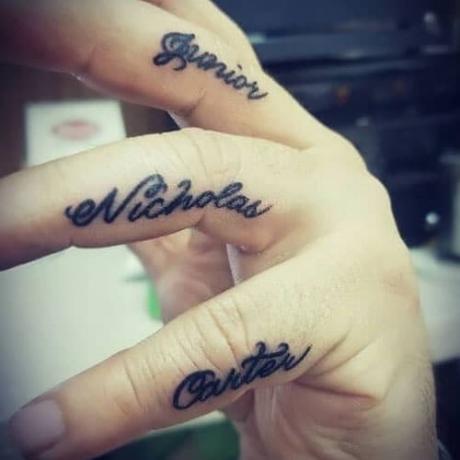 Tetovanie mena prsta 2