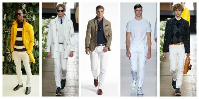 Celana Jeans Putih Chino 2016 tren pria