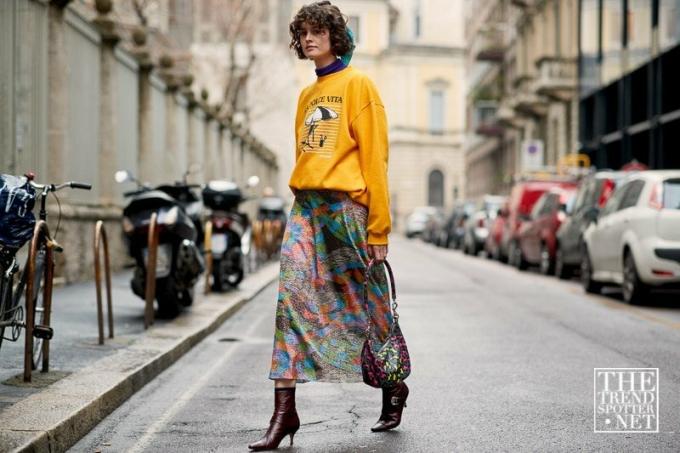 मिलान फैशन वीक एडब्ल्यू 2018 स्ट्रीट स्टाइल महिला 101