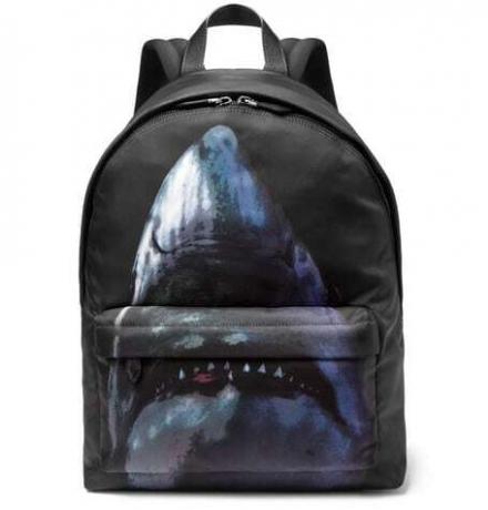 Plátený batoh s potlačou žraloka s potlačou