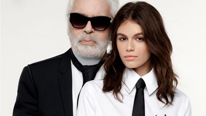 Karl Lagerfeld și Kaia Gerber Banner
