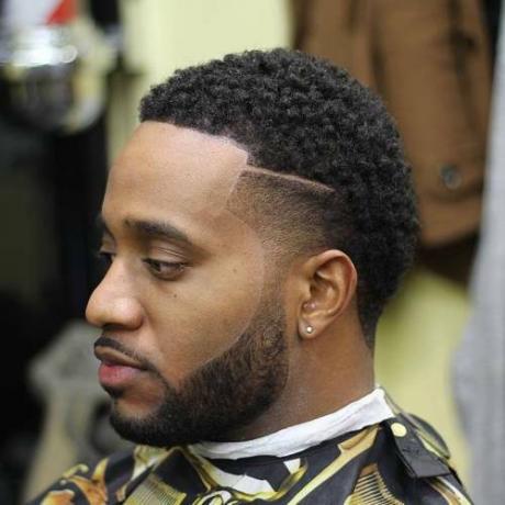 African American Short Temple Fade