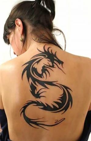 Tatuagem de dragão celta