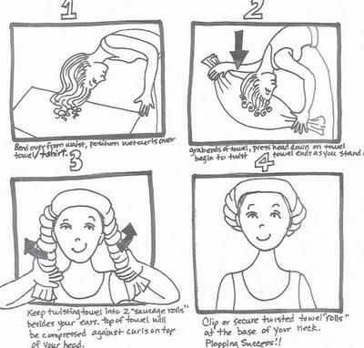 Comment faire tomber les cheveux bouclés dans une serviette