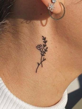 Tetovanie na palici na krk a poke