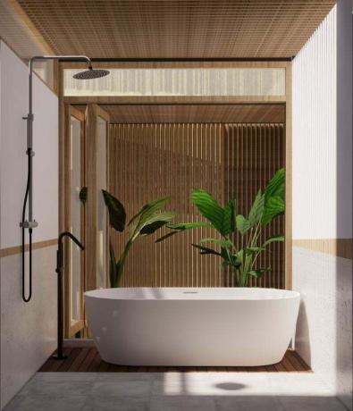 Villan inspiroima kylpyhuone