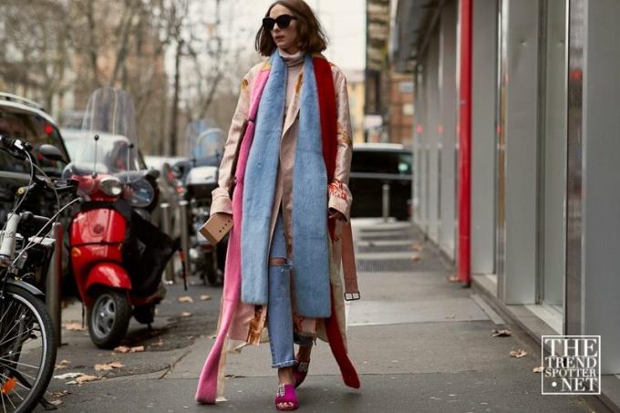 Седмица на модата в Милано Aw 2018 Street Style жени 181