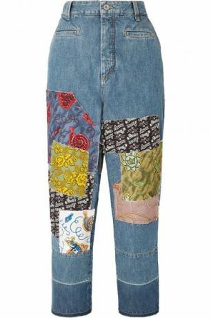 + პაულას იბიცა Cropped Patchwork Boyfriend Jeans