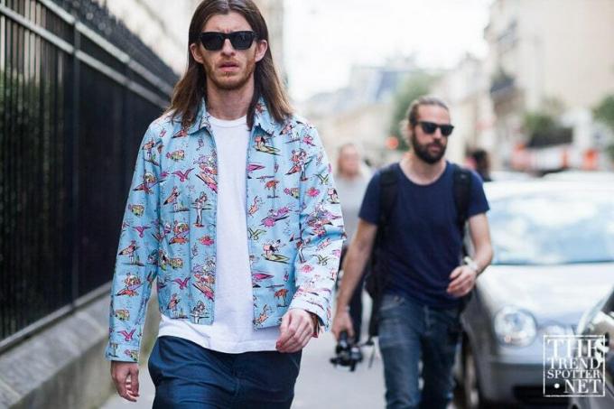 Street Style Paris Pánsky týždeň módy jar leto 2017