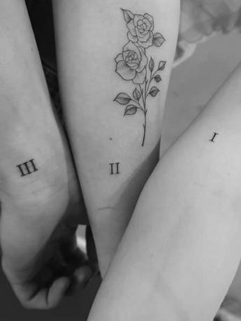 Siostrzane tatuaże dla 3