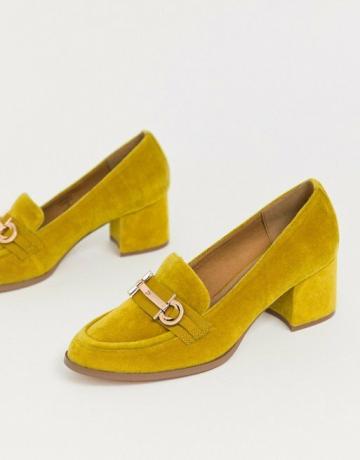 Asos Design Stirrup Mid -Heeled Loafers I Senap