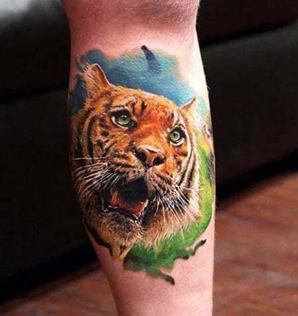Tiger akvarel tetovanie