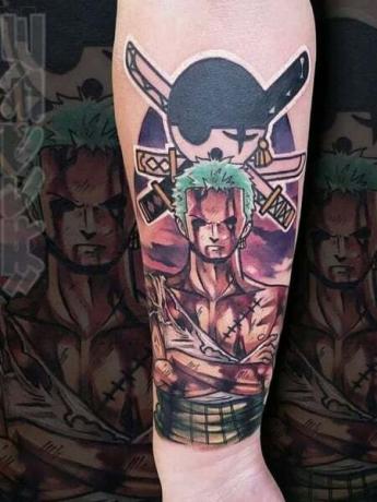Anime tetování Roronoa Zoro