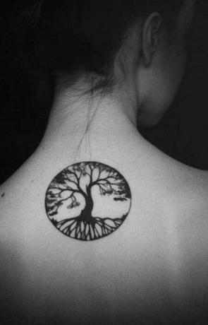 Cercle de tatouage d'arbre de vie 1