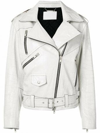 Givenchy jaqueta de motociclista superdimensionada branca