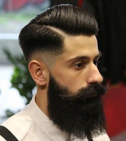 Combover With Temple Fade
