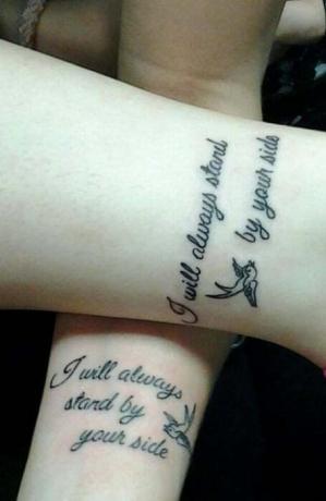 Najlepší priateľ citát tetovanie 
