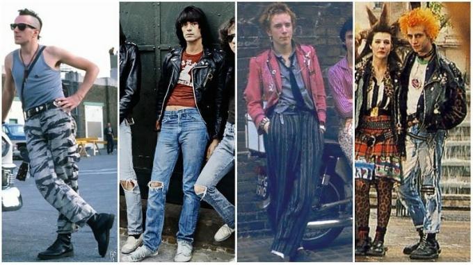 Punk moda 80 -ih za moške