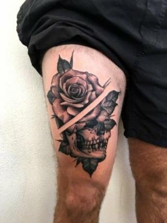 Роза татуировка 