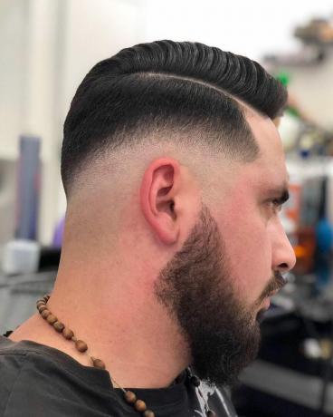 Mid-Low Fade and Comb Over Haircut