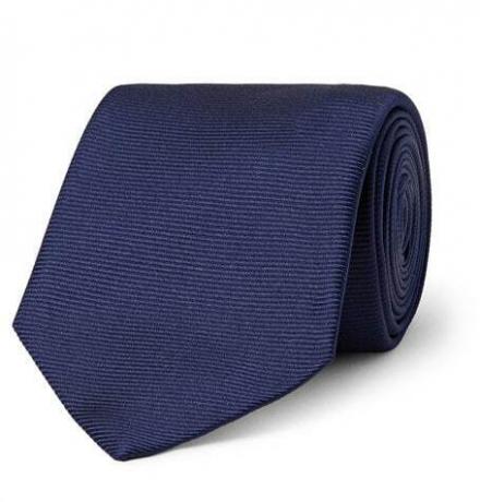 8 см оребрена копринена вратовръзка