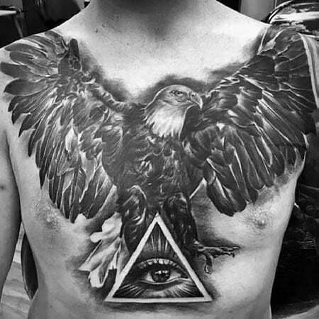 Eye Of Providence Eagle Tetoválás