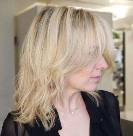 Tousled Beige Blonde Hairstyle