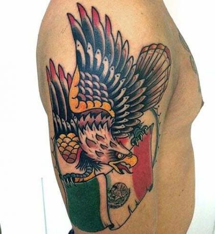 Tatouage Aigle Mexicain