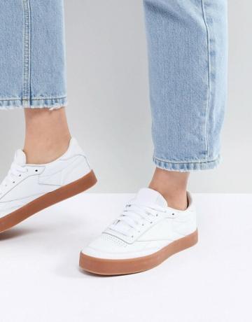 Reebok Classic Club C 85 Sneakers In White And Gum